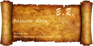 Beiszer Rita névjegykártya